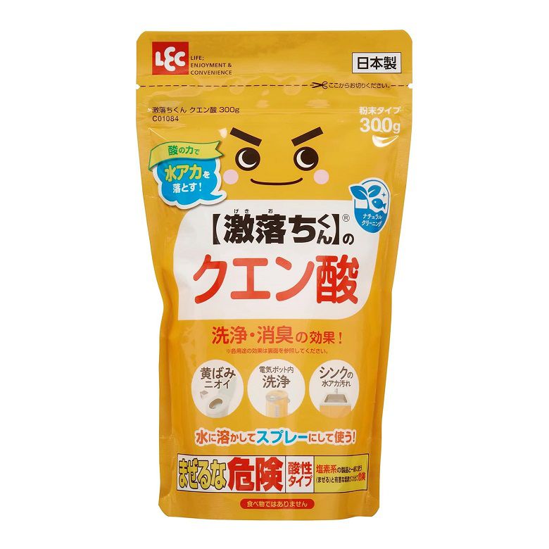Rakuten - 激落ちくん クエン酸 粉末タイプ 300g 酸の力で水アカを落とす 電気ポット内 シンク トイレ汚れ LEC レック
