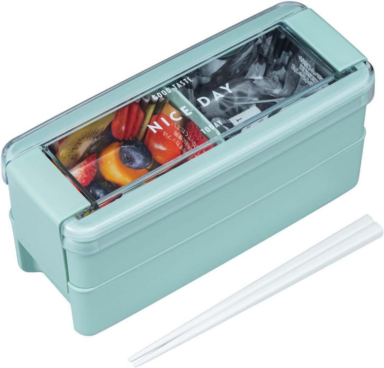 Rakuten - 【SS期間中10%OFF】弁当箱 2段 ランチボックス B-1488MTイージーケアランチBOX2段680ml ミント パッキン一体型