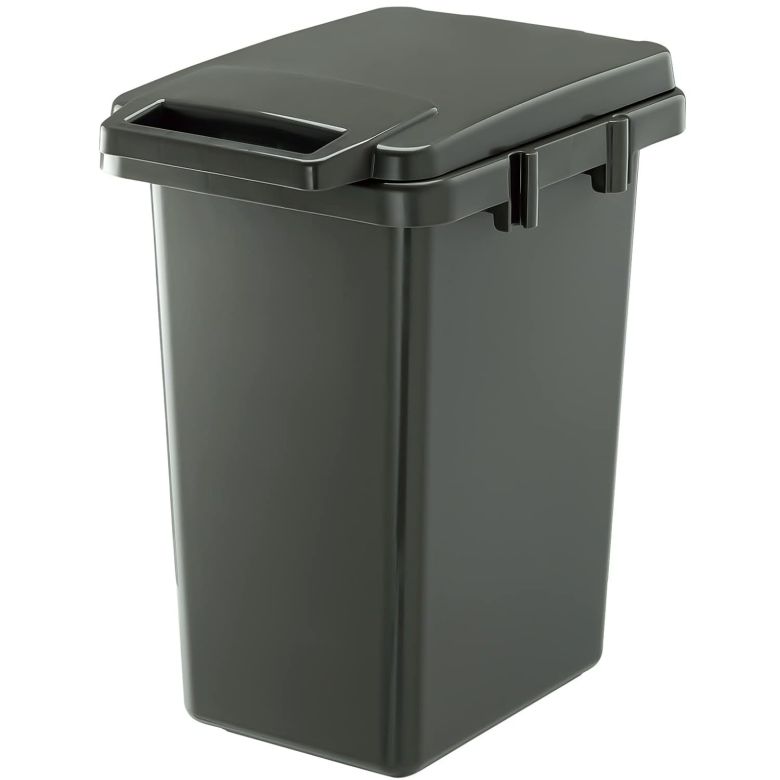 Rakuten - 【SS期間中10%OFF】片手で開く連結ダストボックス ゴミ箱 33L ダークグレー H&H