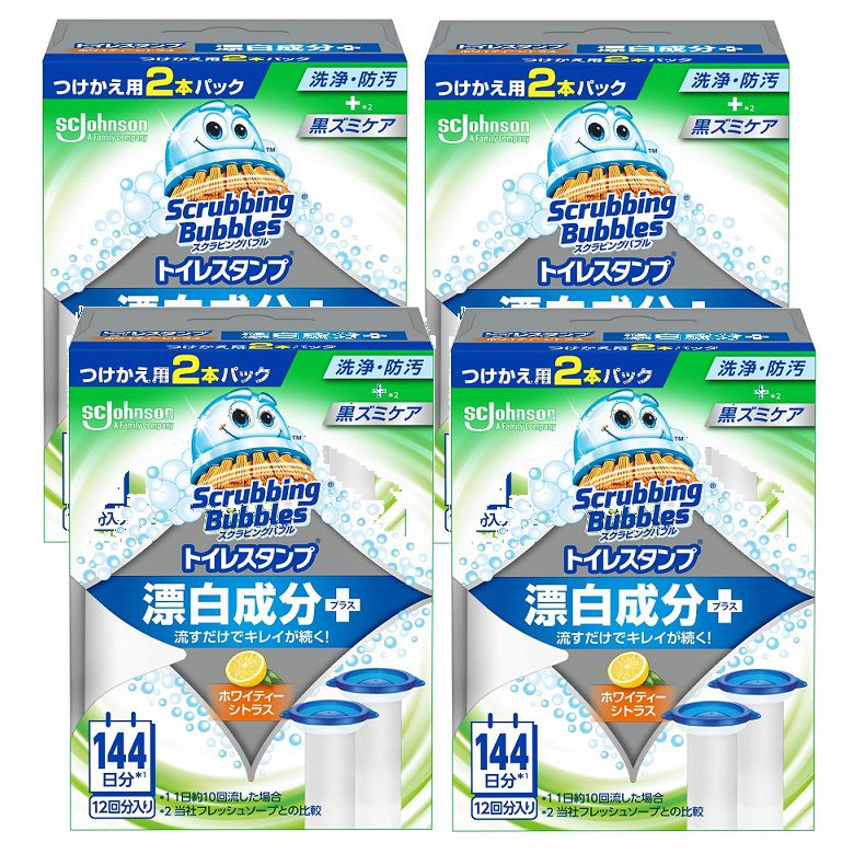 Rakuten - スクラビングバブル トイレスタンプ漂白+ ホワイティーシトラス 付替 2本パック 【×4個セット】