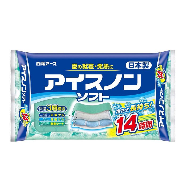 アイスノンソフト 夏の就寝時に 発熱時に 夏の節電対策に 保冷枕 保冷まくら 暑さ対策