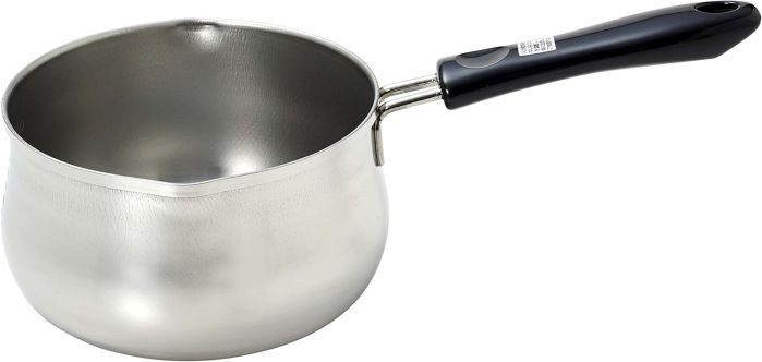 Ih Incompatible - HB1049 デイズキッチンステンレス つぼ型ミルクパン 14cm(目盛付)