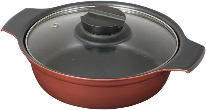 Rakuten - 【SS期間中10%OFF】HB6962 旨味 ふっ素加工 IH対応 ガラス蓋付 卓上鍋 16cm