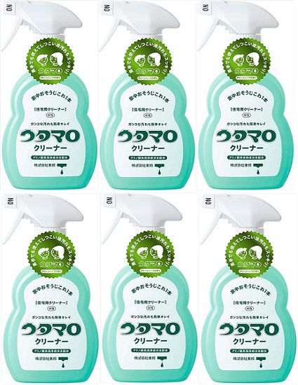 商品名 ウタマロクリーナー 本体 400ml 【×6個セット】 商品説明 原産国 : 日本原材料 : 液性:中性 成分:界面活性剤(5% アルキルベタイン)、水軟化剤、安定化剤内容量 : 400mL商品サイズ (幅X奥行X高さ) : 100mm×50mm×200mm使用方法:使用時は、スプレー先端部矢印の位置に「ON」をあわせる。汚れにスプレーして布などで拭き取る。ひどい汚れの時は5分程度放置してから拭き取る。ガラスの場合は一度拭き取った後に水拭きする。使い終わったら「OFF」をスプレー先端部矢印の位置に合わせる。●手肌へのやさしさと汚れ落ちを両立したクリーナー●素手でも使えてマスクもいらない便利なクリーナー●しつこい油汚れ、水アカ、湯アカ、手アカもしっかり落とします●生分解性がよく環境にやさしい洗剤です※リニューアルなどによりパッケージなどの仕様が予告なく変更になる場合がございます。ご了承ください。 おすすめ商品