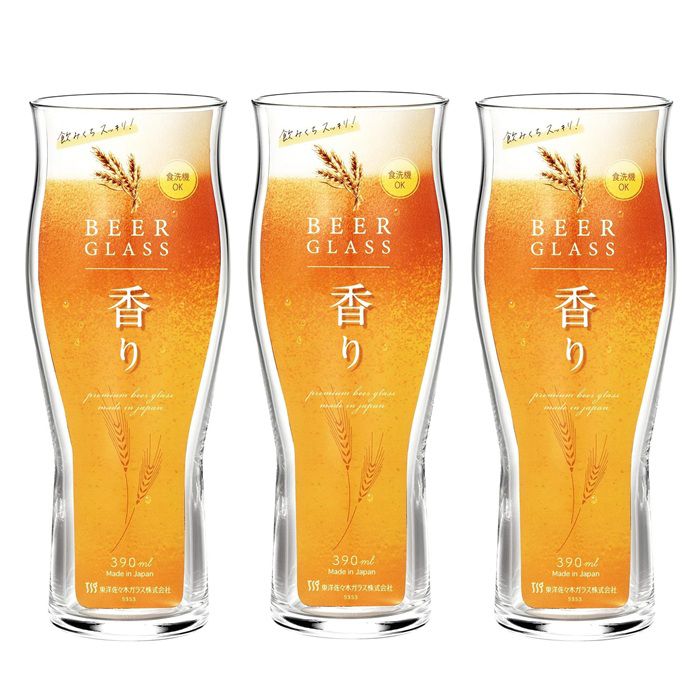 乐天商城 - 【SS期間中10%OFF】ビアグラス ビヤーグラス(香り)390ml B-21146-JAN-P 【×3個セット】