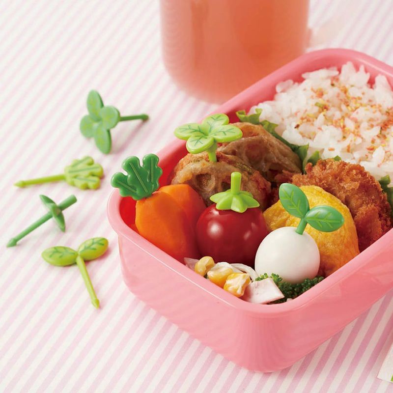 Aマートeショップのおかずピック ランチピック はっぱのピック 8本入(4種類×各2本) おかずがとれたて野菜に変身 パーティーの飾り付け お弁当の彩りに P-3671 トルネ【×2個セット】｜アングル2