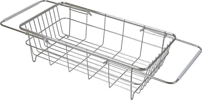 Stainless Goods - 水切りバスケット シンクスライド式 ステンレス製 ビューノ HB-3283 水切りかご 水切りカゴ 食器