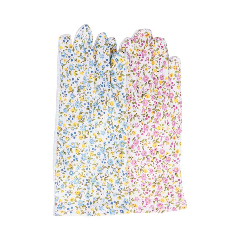 花柄綿 スムス 手袋 Lサイズ すべり止め付 おたふく手袋 縫製手袋 スベリ止め G-597 花柄 L 色は選べま..