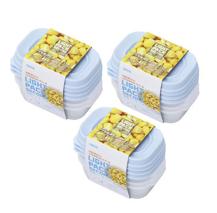 Rakuten - 保存容器 ライトパック セカンド 200-3P ライトブルー 200ml 3個入 タケヤ化学工業 【×3個セット】
