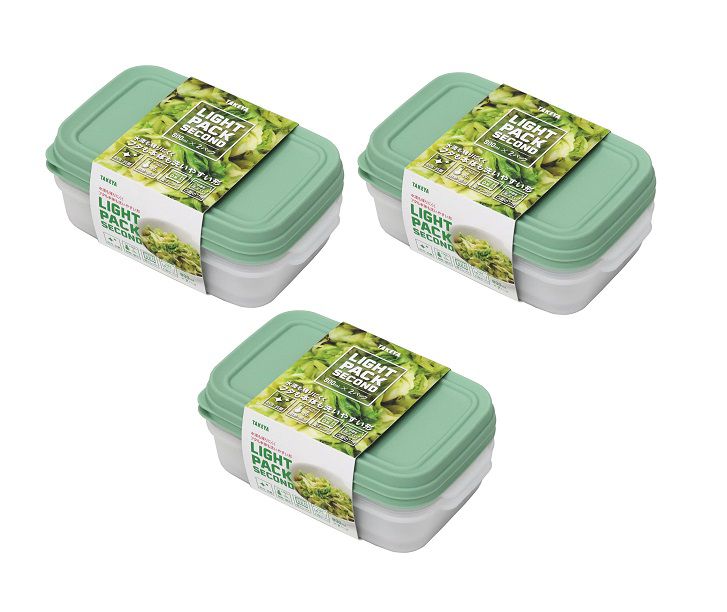 乐天商城 - 保存容器 ライトパックセカンド グリーン 800ml 2個組 【×3個セット】
