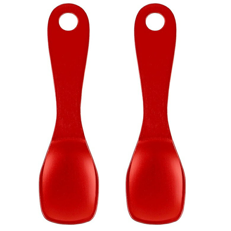 アルミ アイスクリーム スプーン レッド 日本製 C-1118 パール金属【×2個セット】