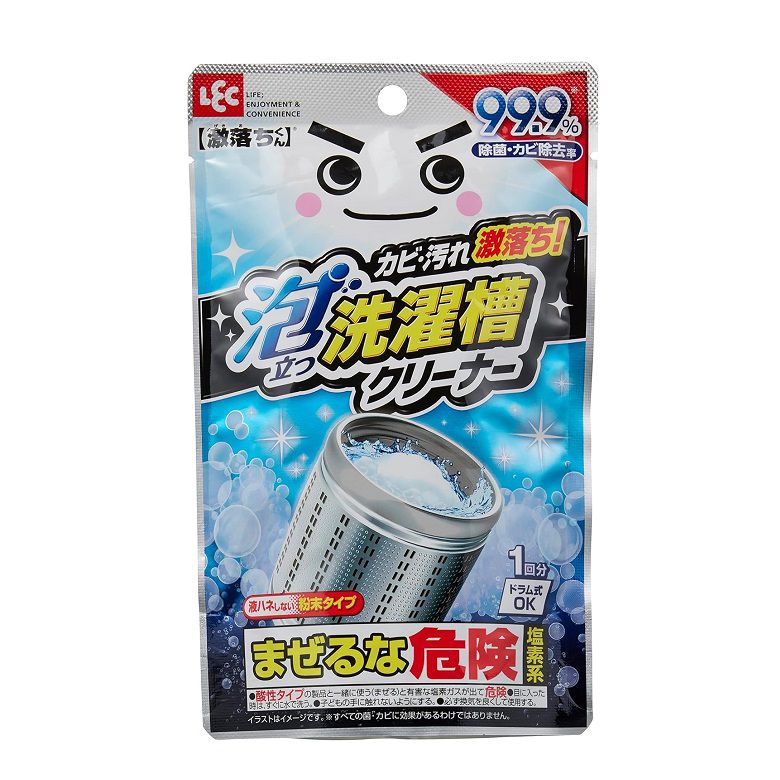 激落ちくん 泡立つ 洗濯槽クリーナー 除菌 カビ除去率 99.9% 塩素系 粉末タイプ ドラム式でもOK レック..