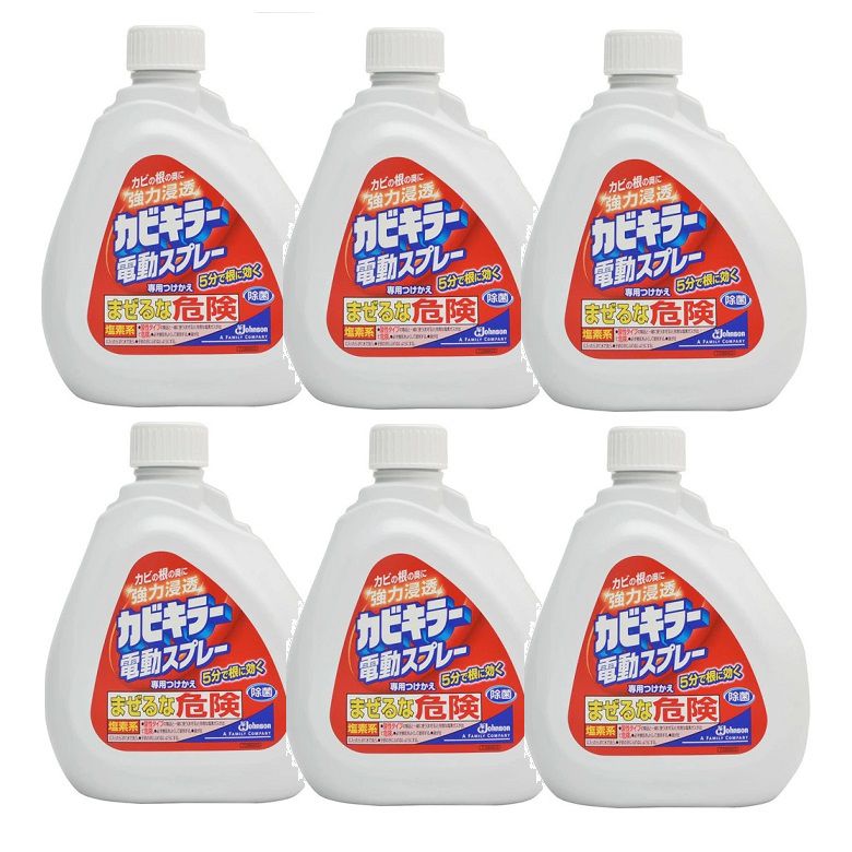 カビキラー 電動スプレー 付替 750g お風呂掃除 カビ取り掃除 付け替え つけかえ 【×6個セット】