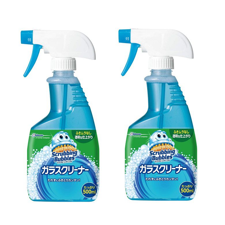 スクラビングバブル ガラスクリーナー 本体 500ml 鏡 窓掃除 液体ガラスクリーナー スプレータイプ く..