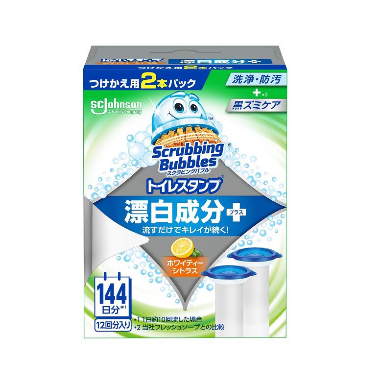 乐天商城 - スクラビングバブル トイレスタンプ漂白+ ホワイティーシトラス 付替 2本パック