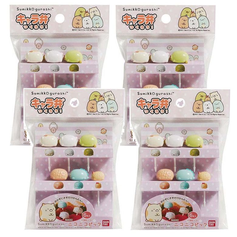 すみっコぐらし ニコニコピック お弁当 ランチ かわいい キャラ弁 ピック 【×4個セット】