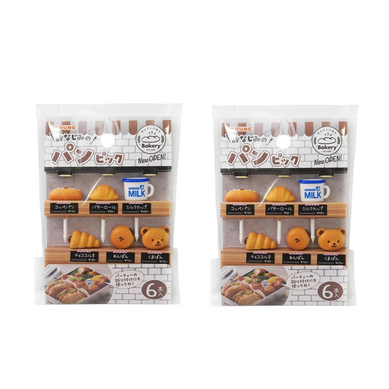 おなじみのパンピック 6本入 お弁当 ランチ かわいい キャラ弁 ピック 【×2個セット】