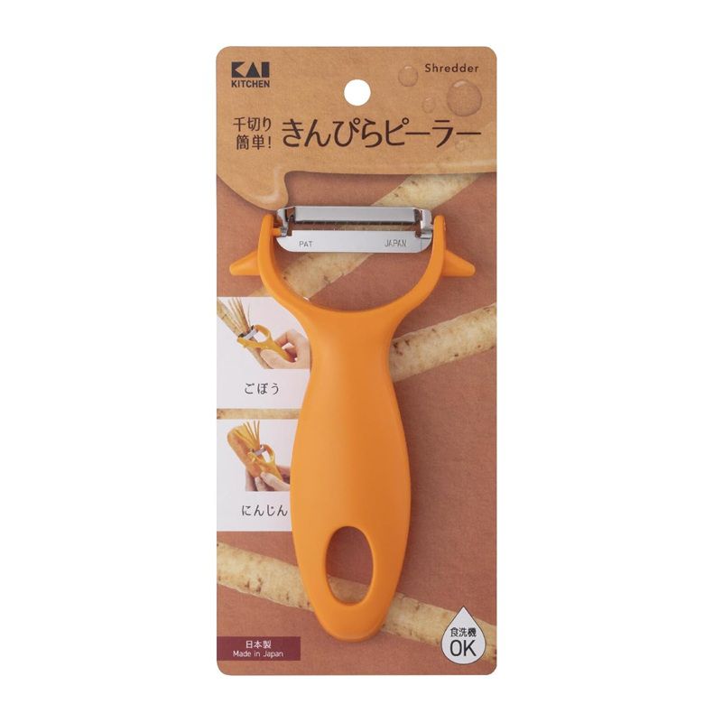 乐天商城 - ピーラー KKきんぴらピーラー DH8171 千切り ごぼう 人参 芽取り付き きんぴらごぼうなどに便利