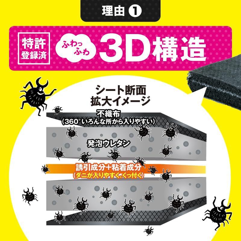 さよならダニー 6g×4枚入 【×2個セット】 ダニ捕りシート イースマイル ダニ ダニ...