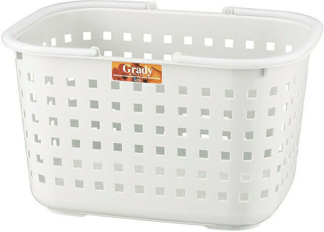 ランドリーバスケットM 「グレディー」 ホワイト アスベル