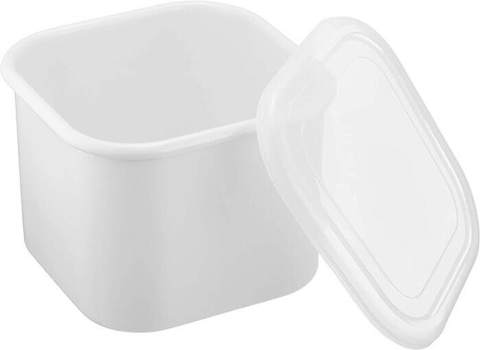 everystyle神戸のホーロー 保存容器 角2型 ぬか漬けに！ 食べきりサイズ 食材保存 ザワークラウト ぬか漬け 糠漬け ぬか床 糠床 菌活 甘酢漬け 浅漬け ピクルス 一夜漬け新輝合成 トンボ｜アングル2
