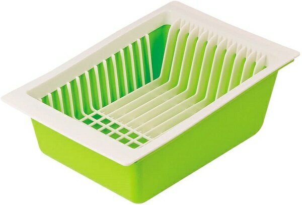【アウトレット】パール金属 食器 水切り かご グリーン プリペア 日本製 H-5680【単品】