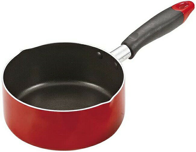 片手鍋 16cm IH対応 両口付 コンパクト ふっ素加工鍋 16cm パール金属