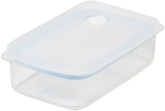乐天商城 - Easy Clean 浅型 密閉 保存容器 M ブルー HB-2628 パール金属
