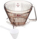 メリタ Melitta 96143 コーヒー ドリッパー 計量スプーン付き 目盛り付き プラスチック製 4~8杯用 ブラウン アロマフィルターシリーズ AF-M1×4