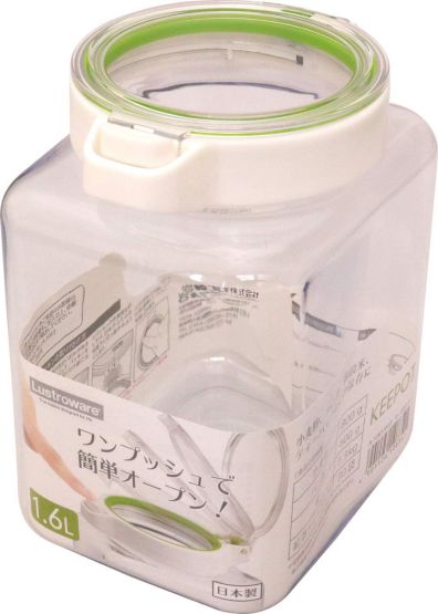 Plastic Storage Containers - 保存容器 08341 キーポット1.6 ホワイトグリーン 1.6L IR08341 岩崎工業