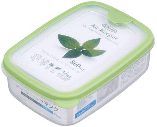 Rakuten - 保存容器 かわいい おしゃれ 03134 保存容器 エアキーパー フードケース 860ml (M) グリーン A-031 SG 岩崎工業