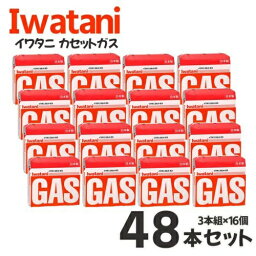 イワタニ カセットガス 48本 カセットボンベ 【まとめ買い】 岩谷 カセットガスボンベ オレンジ 3本組 【×16個セット】 CB-250-OR ローリングストック キャンプ バーベキュー BBQ 防災 備蓄 停電 台風 アウトドア カセットコンロ 調理や鍋に 業務