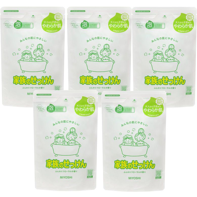 Rakuten - 家族のせっけん 泡ボディソープ 詰替 550ml つめかえ 詰替え 詰め替え 【×5個セット】