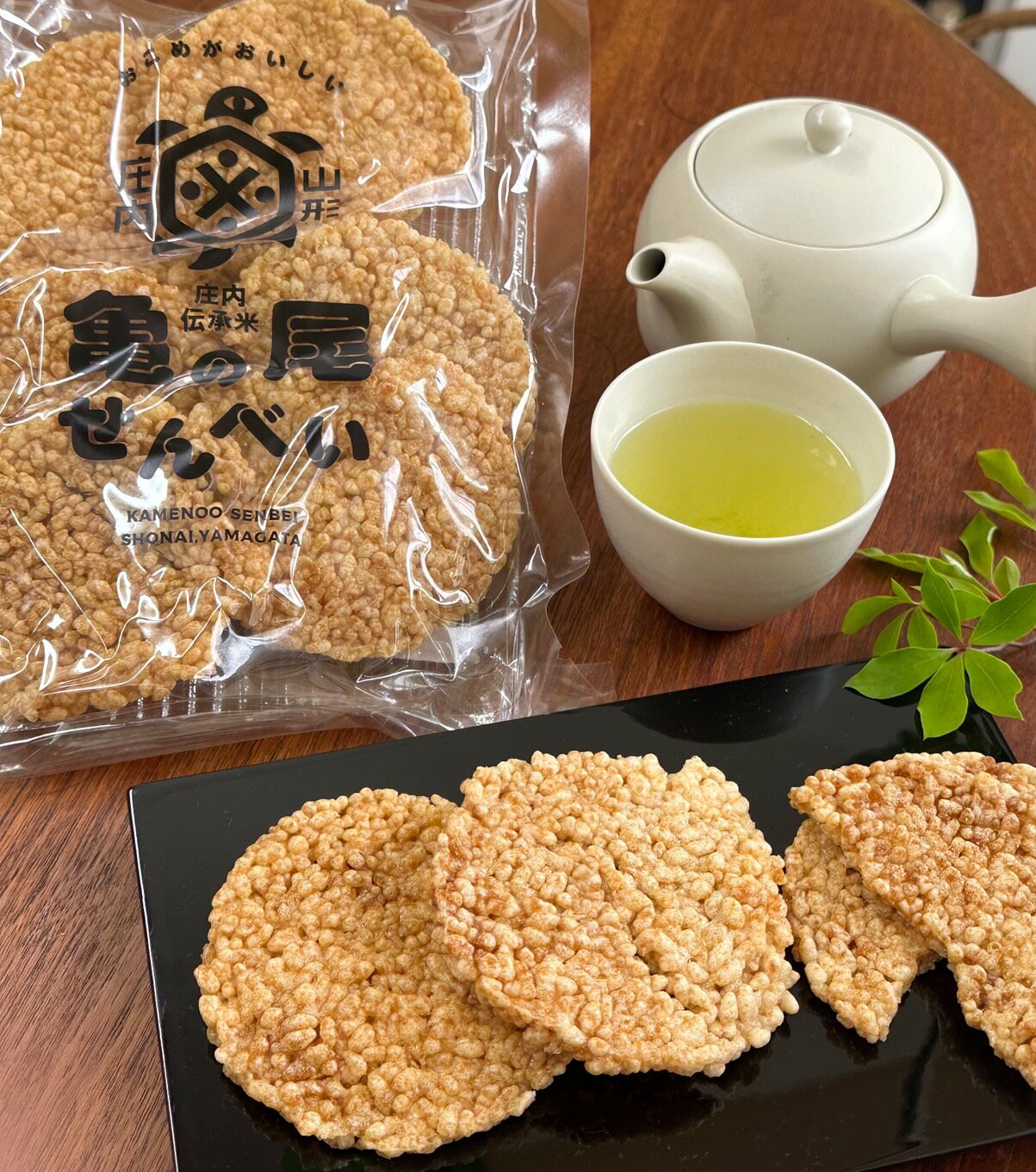 山形庄内かめこめプロジェクト 亀の尾せんべい 80g