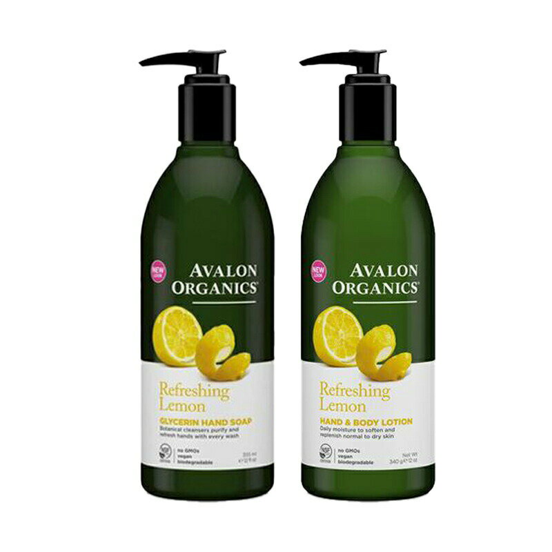 【AVALONORGANICS】【ハンドケア】【ギフトセット】オーガニック ハンドソープ ハンド&ボディローション レモン果皮 プレゼント ギフト かわいい ラッピング付き オリジナル おしゃれ