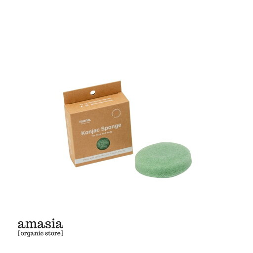 mana.ORGANIC LIVING 天然こんにゃくスポンジ グリーン| マナオーガニック マナ mana サスティナブル プラスチックフリー エコ mana.ORGANIC LIVING 天然こんにゃくスポンジ グリーン| マナオーガニック マナ mana サスティナブル プラスチックフリー エコ