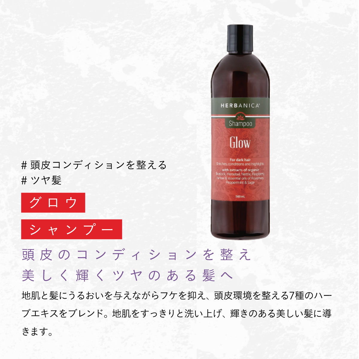 HERBANICA コンディショナー 500ml グロウ || ハーブエキス ボタニカル ハーブ 髪の悩み 地肌 ケア オーガニック ACOオーガニック認証 ハーブ グロウ オーストラリア 天然由来 コンディショナー ヘアケア さらさら すっきり 艶 amasia-10006630 amasia store サンプル画像2