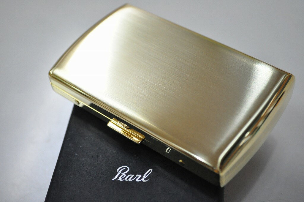 【PEARL】シガレットケース ゴールドサテン VENUS 12本 ブランド たばこケース 人気 キングタバコケース 丈夫 日本製 ヴィーナス12 85mm メンズ レディース 小型 金色 アウトドア