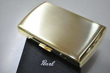 【PEARL】シガレットケース ゴールドサテン VENUS 12本 ブランド たばこケース 人気 キングタバコケース 丈夫 日本製 ヴィーナス 85mm メンズ レディース 小型 金色