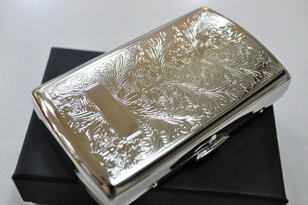 シガレットケース 真鍮 アラベスク柄 ヴィーナス 12本 ブランド たばこケース 人気 煙草ケース 丈夫 プレゼント シルバー 85mm メンズ レディース 小型 銀色 VINUS アウトドア