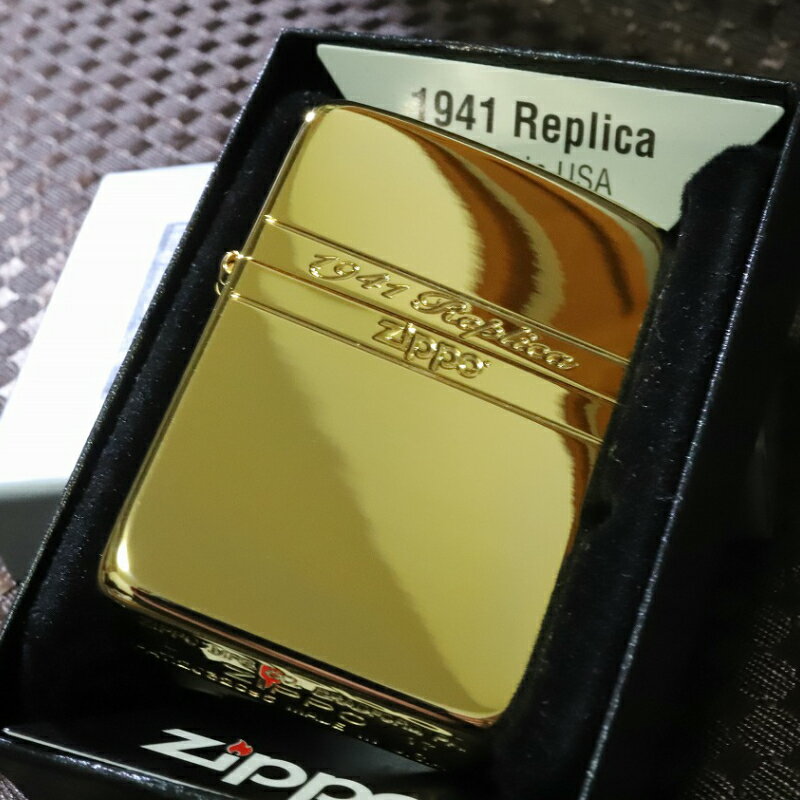 限定ZIPPO 1941レプリカ サイドシェル ゴールド 限定ナンバー入り プレゼント 人気 高級 Zippo ジッポ 金タンク 送料無料 かっこいい