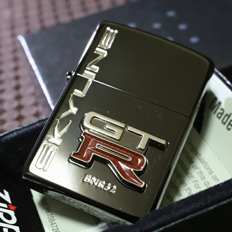 NISSAN ZIPPO 日産 GTR ブラック 黒 イオンブラック加工 オイルライター 人気 デザインが かっこいい おすすめ スカイラインジッポ クラシック GTRジッポ