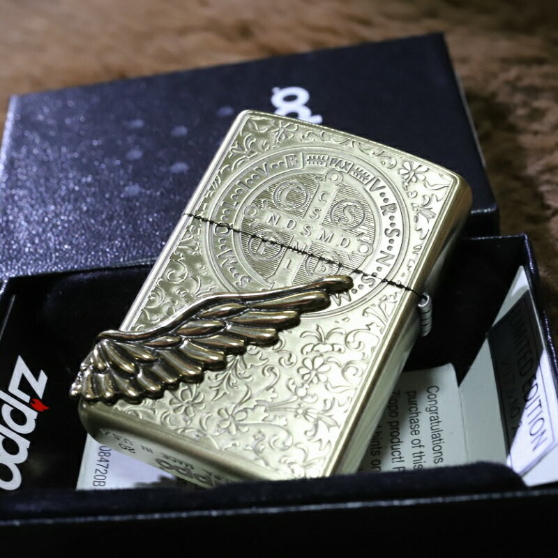 限定ZIPPO 2020 エンジェルウイング ブラス古美 翼 羽 限定ジッポ 人気ジッポ アンティーク仕上げ Angel Wing コンスタンティン仕様 羽ジッポ PAW-2020BB かっこいい