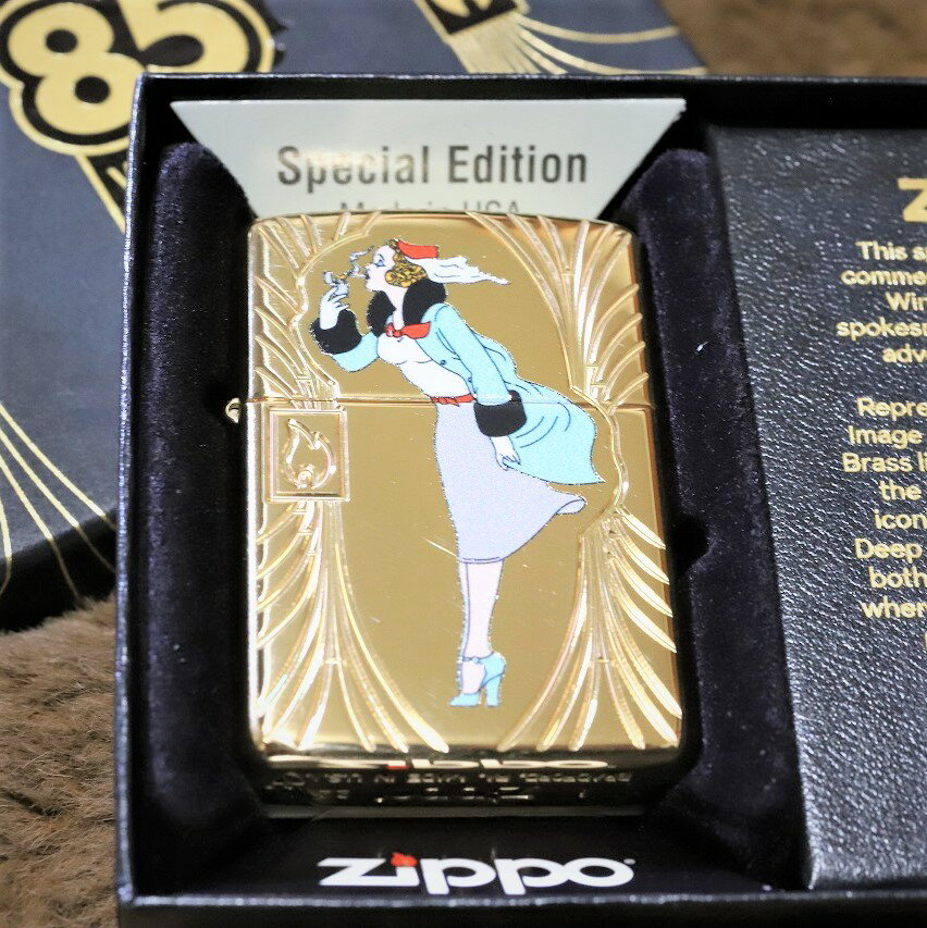 限定モデル zippo 限定ZIPPO WINDY85周年記念ジッポ アーマー 世界12500個限定生産 限定ナンバー入り 人気 プレゼント アーマージッポ 金タンク ゴールドタンク 限定ジッポ Armor zippo ウインディ 金 ゴールド