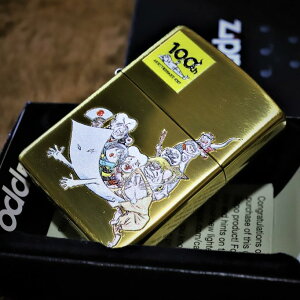 ZIPPO 水木しげる先生 生誕100周年記念 ゲゲゲの鬼太郎 オールキャスト ジッポ 正規ライセンス品 ゴールド いぶし 人気 プレゼント ライター 金 猫娘