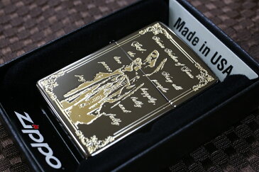 【ZIPPO】マリア ブラックニッケル＆ゴールド仕上げ スタンダードジッポ 人気ジッポ クール クラシックジッポ レアZIPPO ジッポ 人気 聖母 プレゼント 金 黒