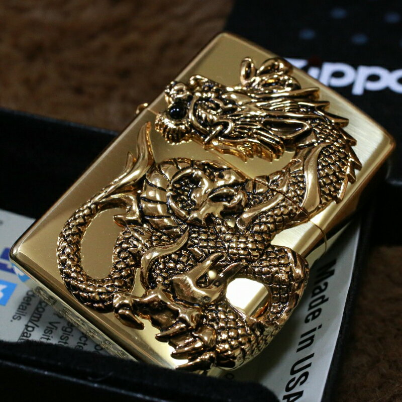 限定モデル zippo 限定カラー ZIPPO ドラゴンメタル ゴールド 龍 竜 金 限定モデル 人気 プレゼント 開運ジッポ レア 限定ジッポ かっこいい ジッポ DRAGON 金タンク 廃盤品