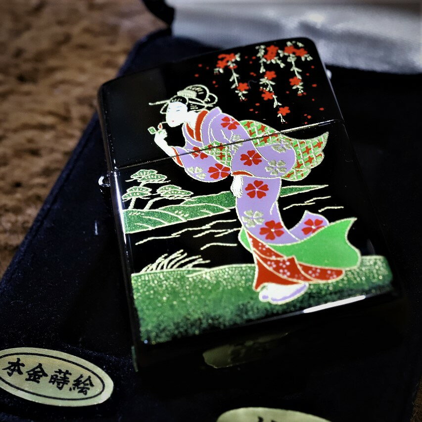 和風ジッポ 本金蒔絵 江戸ウインディ 金タンク ZIPPO 和柄 着物 プレゼント 人気 高級ジッポ 美しいジ..