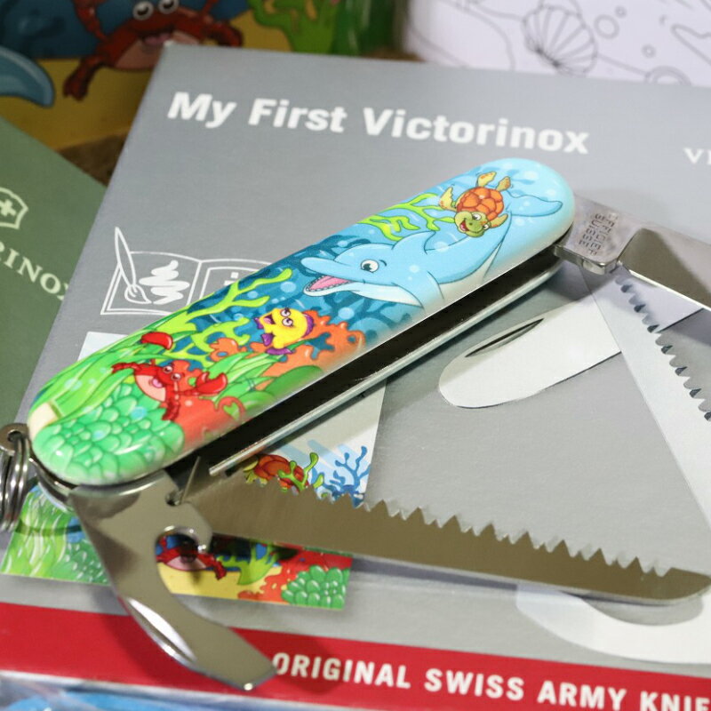 【VICTORINOX】マイファースト ドルフィン スイスアーミーナイフ ビクトリノックス キャンプナイフ 特別仕様 プレゼント 人気 子供用 イルカ キャンプ女子