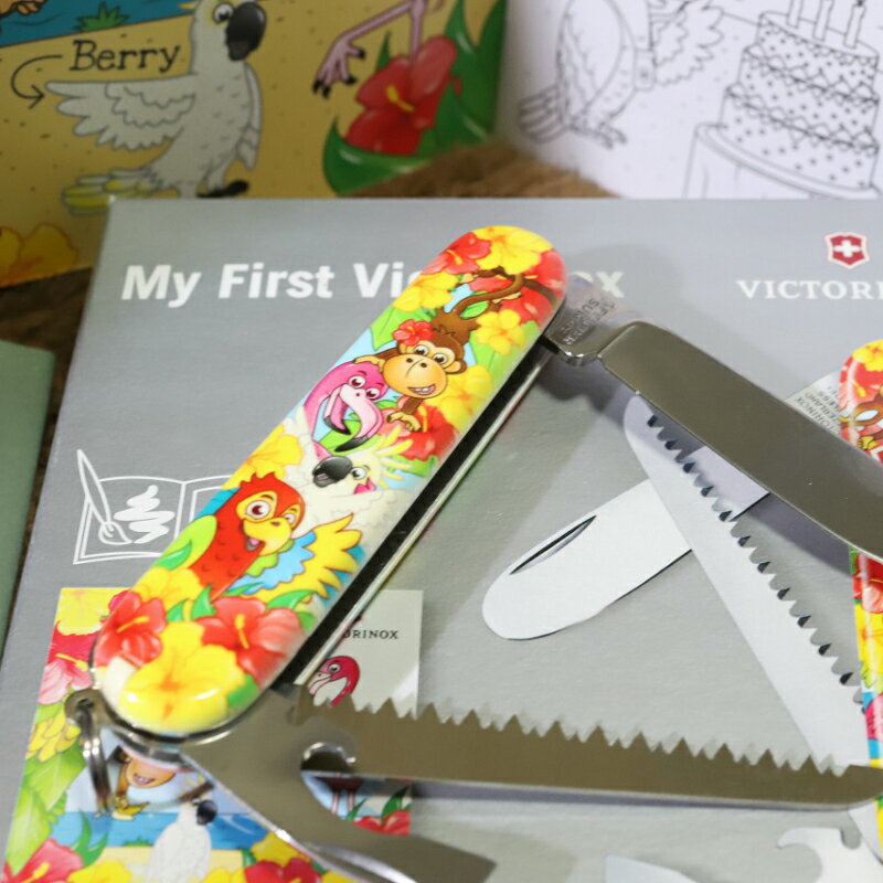【VICTORINOX】マイファースト パロット スイスアーミーナイフ ビクトリノックス キャンプナイフ 特別仕様 プレゼント 人気 子供用 オウム キャンプ女...